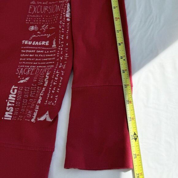 Message Factory Women Red Tunic Long Sleeves Size Medium - Picture 4 of 15